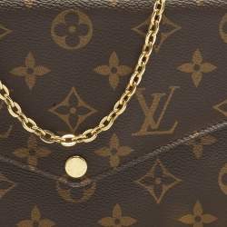 Pre Owned Louis Vuitton Felicie Monogram Canvas Pochette Bag