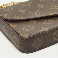 Pre Owned Louis Vuitton Felicie Monogram Canvas Pochette Bag