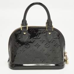 Pre Owned Louis Vuitton Alma BB Black Magnetique Monogram Vernis Bag