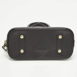Pre Owned Louis Vuitton Alma BB Black Magnetique Monogram Vernis Bag
