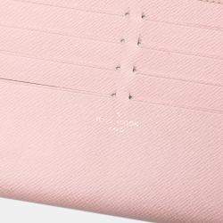 Pre Owned Louis Vuitton Pink White Damier Azur Calfskin Pochette Felicie