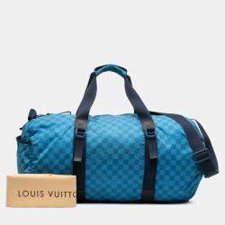 Pre Owned Louis Vuitton Blue Damier Aventure Practical Bag