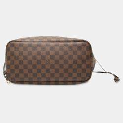 Pre Owned Louis Vuitton Brown Damier Ebene Neverfull MM