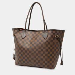 Pre Owned Louis Vuitton Brown Damier Ebene Neverfull MM