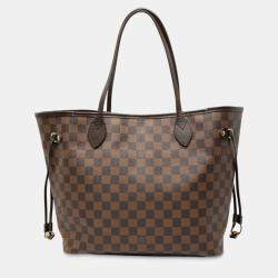 Pre Owned Louis Vuitton Brown Damier Ebene Neverfull MM