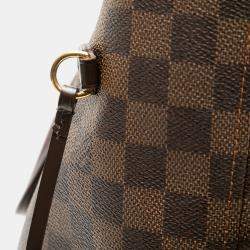 Pre Owned Louis Vuitton Brown Damier Ebene Neverfull MM
