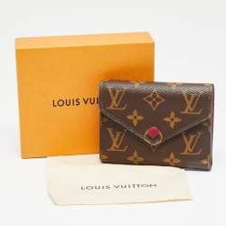Pre Owned Louis Vuitton Victorine Fuchsia Monogram Canvas Trifold Wallet