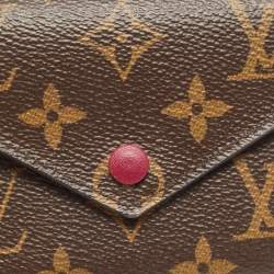 Pre Owned Louis Vuitton Victorine Fuchsia Monogram Canvas Trifold Wallet