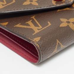Pre Owned Louis Vuitton Victorine Fuchsia Monogram Canvas Trifold Wallet