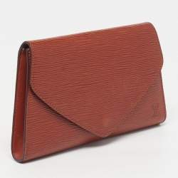 Pre Owned Louis Vuitton Art Deco Cipango Gold Epi Leather Clutch