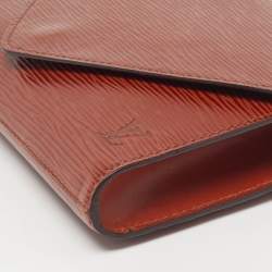 Pre Owned Louis Vuitton Art Deco Cipango Gold Epi Leather Clutch