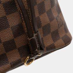 Pre Owned Louis Vuitton Brown Damier Ebene Neverfull MM