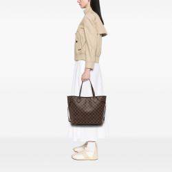 Pre Owned Louis Vuitton Brown Damier Ebene Neverfull MM
