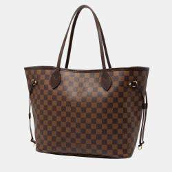 Pre Owned Louis Vuitton Brown Damier Ebene Neverfull MM