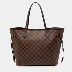 Pre Owned Louis Vuitton Brown Damier Ebene Neverfull MM