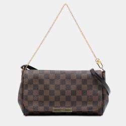 Pre Owned Louis Vuitton Brown Damier Ebene Favorite MM