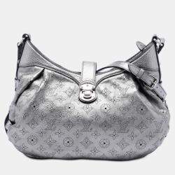 Pre Owned Louis Vuitton Silver Monogram Mahina XS