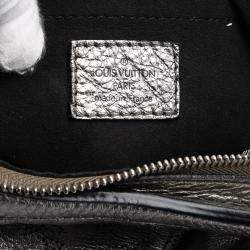 Pre Owned Louis Vuitton Silver Monogram Mahina XS