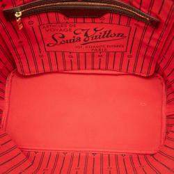 Pre Owned Louis Vuitton Brown Damier Ebene Neverfull MM