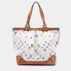 Pre Owned Louis Vuitton White Monogram Multicolore Sharleen MM