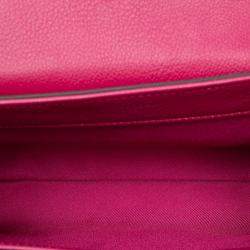 Pre Owned Louis Vuitton Pink Purple Tricolor Leather Lockme II BB