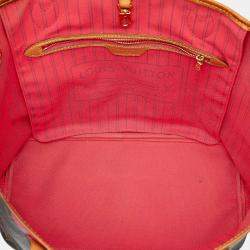 Pre Owned Louis Vuitton Brown Monogram V Neverfull MM