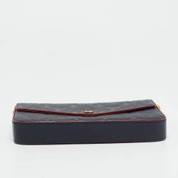 Pre Owned Louis Vuitton Felicie Marine/Rouge Monogram Empreinte Leather Pochette Bag