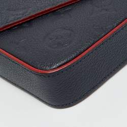 Pre Owned Louis Vuitton Felicie Marine/Rouge Monogram Empreinte Leather Pochette Bag