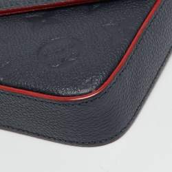 Pre Owned Louis Vuitton Felicie Marine/Rouge Monogram Empreinte Leather Pochette Bag