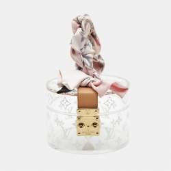 Pre Owned Louis Vuitton Box Scott Transparent Leather and Plexiglass Clutch