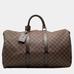 Pre Owned Louis Vuitton Brown Damier Ebene Keepall 50