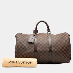 Pre Owned Louis Vuitton Brown Damier Ebene Keepall 50