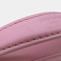 Pre Owned Louis Vuitton Pink Monogram Embroidered Pop My Heart Pouch