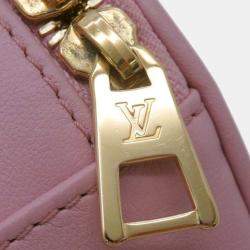 Pre Owned Louis Vuitton Pink Monogram Embroidered Pop My Heart Pouch