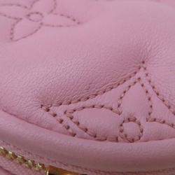 Pre Owned Louis Vuitton Pink Monogram Embroidered Pop My Heart Pouch