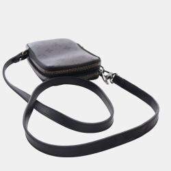 Pre Owned Louis Vuitton Black Monogram Eclipse Reverse Double Phone Pouch