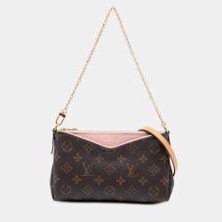 Pre Owned Louis Vuitton Brown Monogram Pallas Clutch