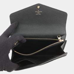 Pre Owned Louis Vuitton Portefeuille Sarah Noir Monogram Empreinte Leather
