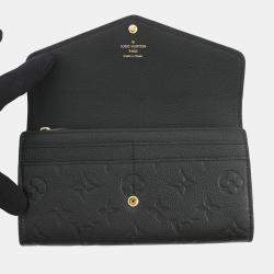 Pre Owned Louis Vuitton Portefeuille Sarah Noir Monogram Empreinte Leather