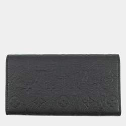 Pre Owned Louis Vuitton Portefeuille Sarah Noir Monogram Empreinte Leather