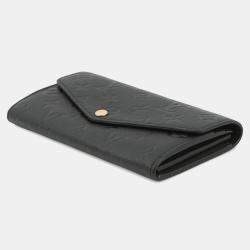 Pre Owned Louis Vuitton Portefeuille Sarah Noir Monogram Empreinte Leather