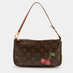 Pre Owned Louis Vuitton Pochette Accessoires Monogram Canvas Cerises Bag
