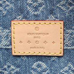 Pre Owned Louis Vuitton High-Rise Waist Bag/Body Bag In Monogram Denim And Leather Navy Blue