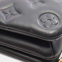 مملوكة مسبقًا Louis Vuitton Coussin Pochette Shoulder Bag In Monogram Embossed Lambskin Leather Black