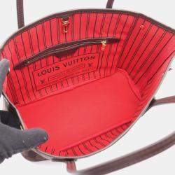 Pre Owned Louis Vuitton Neverfull Pm Tote Bag Coated Canvas And Leather With Damier Finish Brown