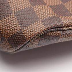 Pre Owned Louis Vuitton Neverfull Pm Tote Bag Coated Canvas And Leather With Damier Finish Brown