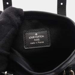 Pre Owned Louis Vuitton Little Bucket Monogram Satin Handbag Fabric And Leather Black