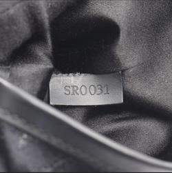 Pre Owned Louis Vuitton Little Bucket Monogram Satin Handbag Fabric And Leather Black