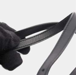 Pre Owned Louis Vuitton Little Bucket Monogram Satin Handbag Fabric And Leather Black