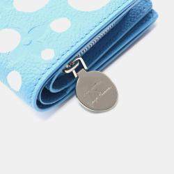 Pre Owned Louis Vuitton LV×YK Portefeuille Claire Bifold Wallet Leather Monogram Empreinte Blue/White